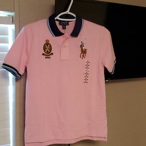 Boys Polo Pink Shirt, M(10-12)